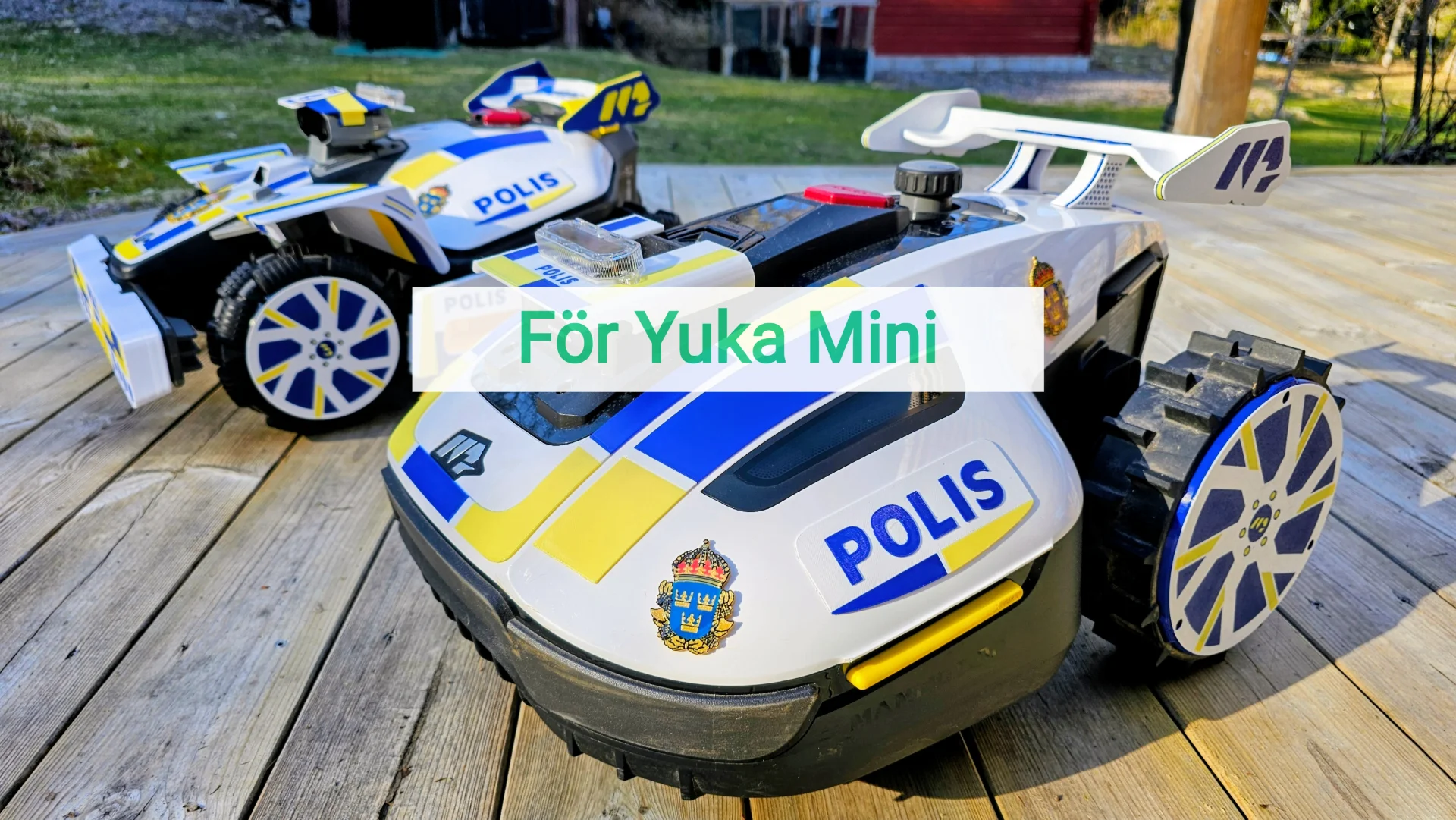 Snutn - mKIT™ YUKA Mini 1 & 2 Polisfordon – Gräsmattans Lilla Lagväktare!